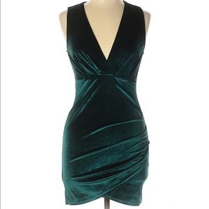 Re:named Emerald Green Velvet Cocktail Dress